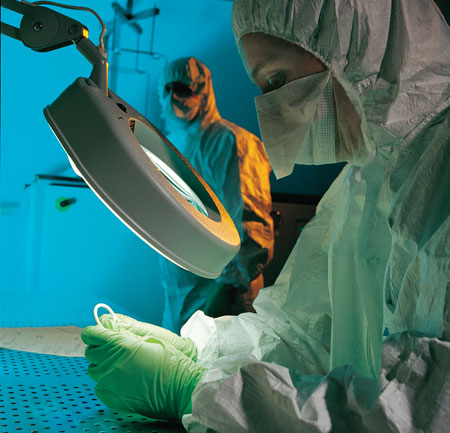 Shock absorbers and membranes are made in cleanroom conditions at the Trelleborg factory in Tewkesbury